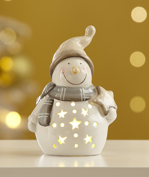 Ceramic LED Snowman