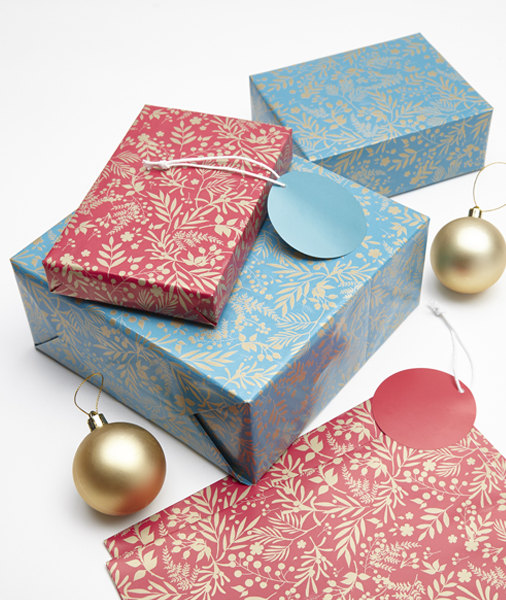 Wrapping paper and gift tags