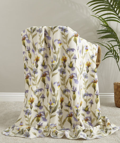 Pack of two Iris Flower Throws