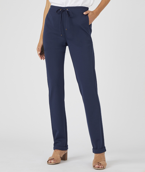 Ponte tapered-leg trousers
