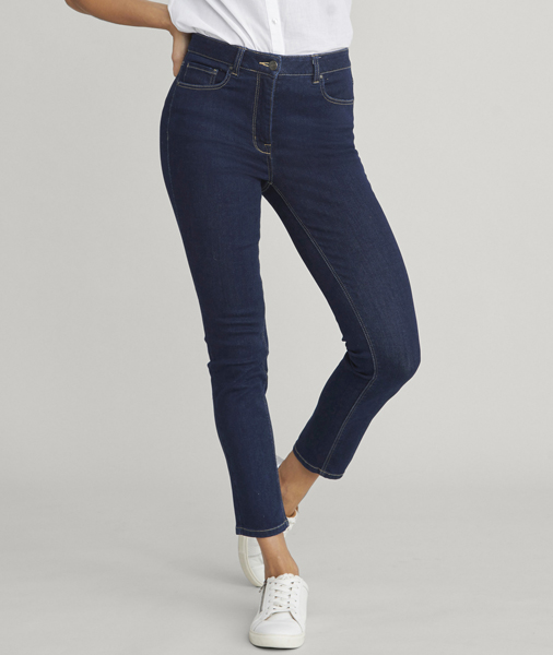 7/8 Perfect Fit Indigo Jeans