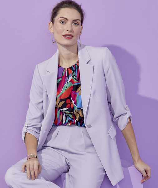 Lilac tailored suit jacket