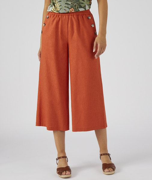 Cropped LInen Trousers
