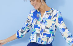 Graphic printed blouse
