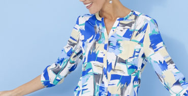Graphic printed blouse