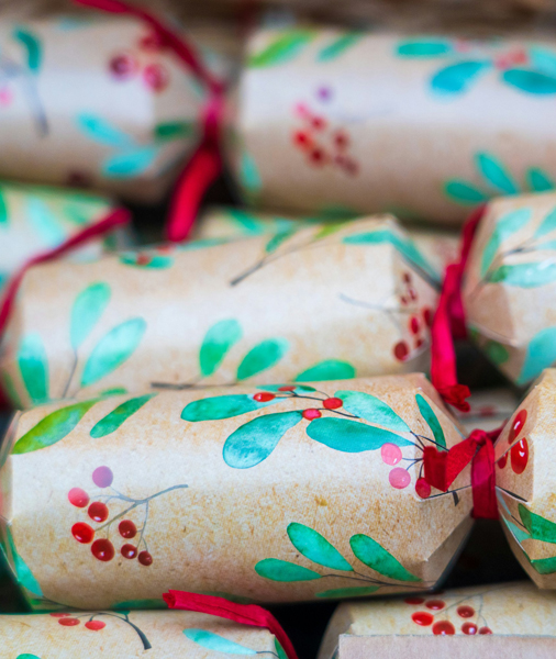 tube wrapping into a cracker