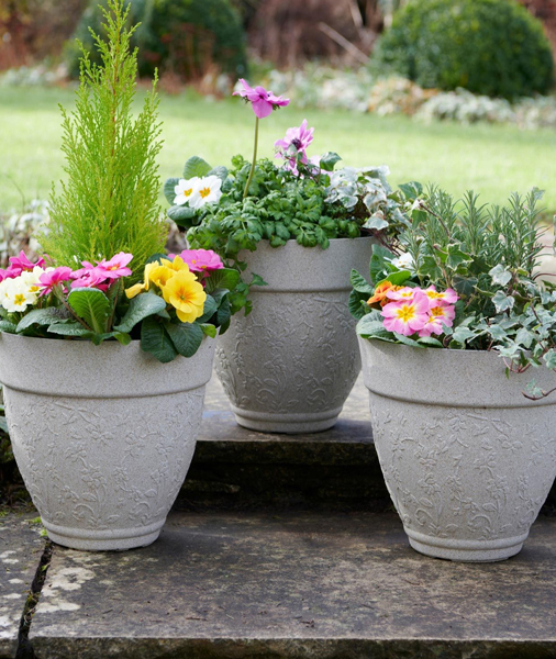 Floral Design Planters 3 Pack