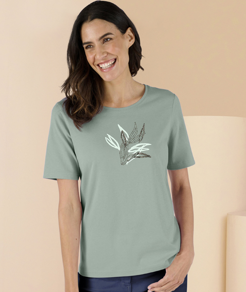 Leaf Print T-shirt